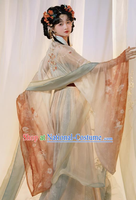 China Northern and Southern Dynasties Royal Princess Clothing Ancient Court Lady Garment Costumes Traditional Hanfu Dresses Complete Set