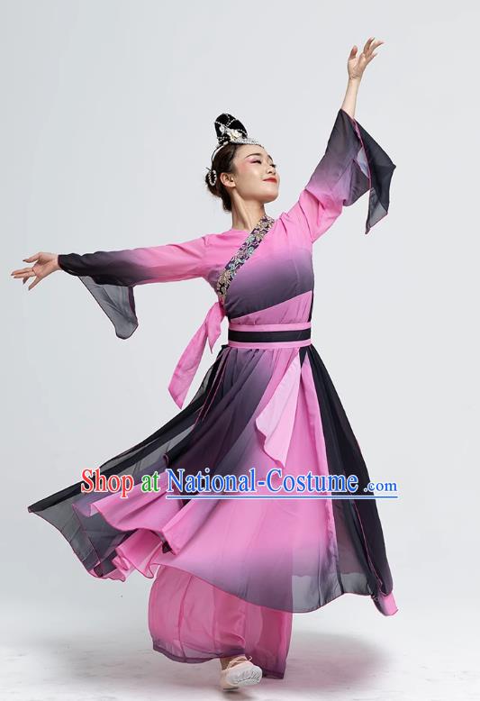 Chinese Woman Solo Dance Garment Costume Classical Dance Pink Dress Stage Show Clothing