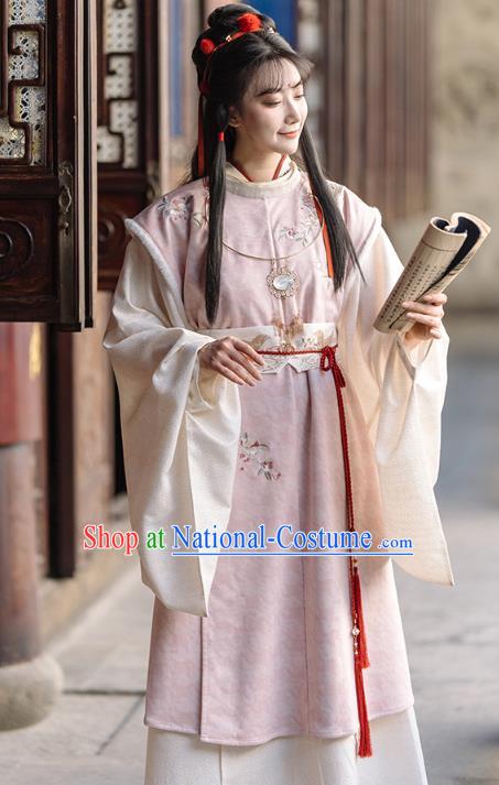 Chinese Ming Dynasty Childe Vest Coat and Skirt Set Ancient Male Embroidered Clothing A Dream in Red Mansions Jia Baoyu Hanfu Costumes