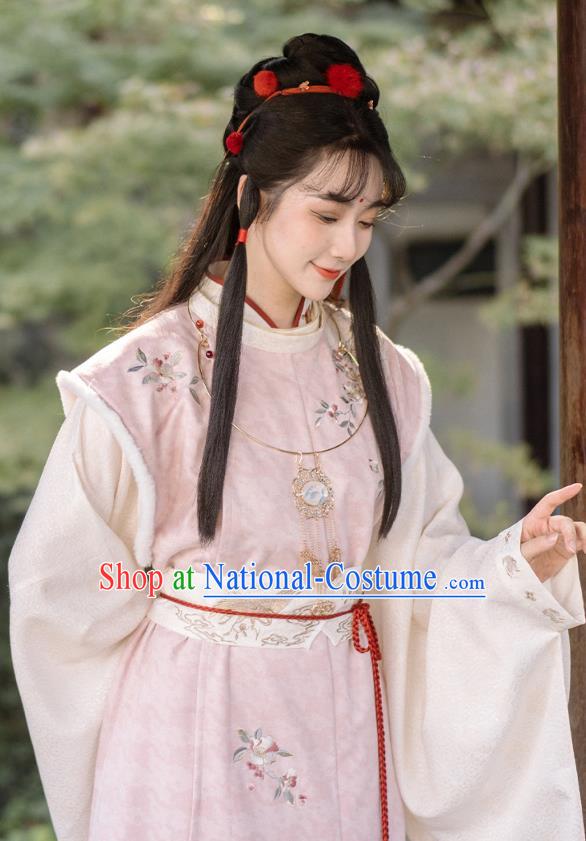 Chinese Ming Dynasty Childe Vest Coat and Skirt Set Ancient Male Embroidered Clothing A Dream in Red Mansions Jia Baoyu Hanfu Costumes