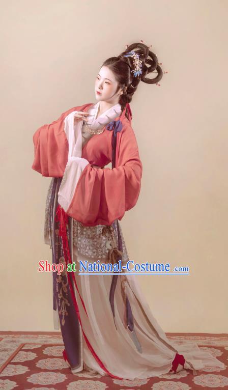 Chinese Song Dynasty Imperial Consort Dresses Traditional Court Woman Hanfu Fashion Ancient Royal Empress Garment Costumes