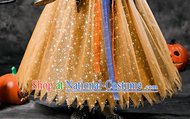 Halloween Girl Stage Show Costume Cosplay Witch Fashion Kid Performance Dress Children Day Clothing