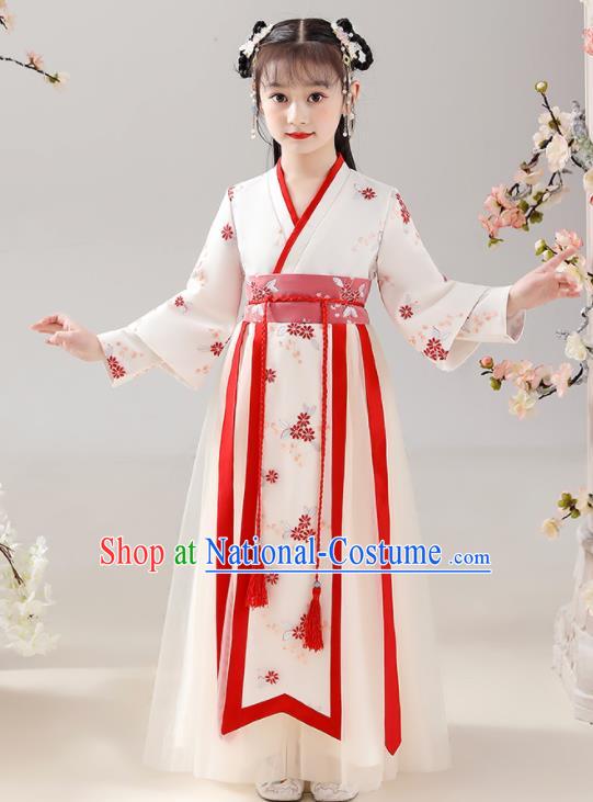 Girl Stage Performance Costume Chinese Model Contest Fashion Children Day Hanfu Clothing