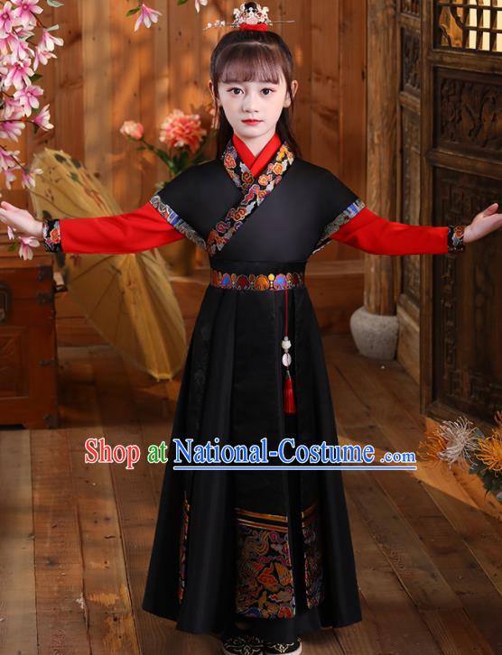 Children Day Hanfu Clothing Girl Stage Performance Costume Chinese Folk Dance Fashion Swordsman Outfit