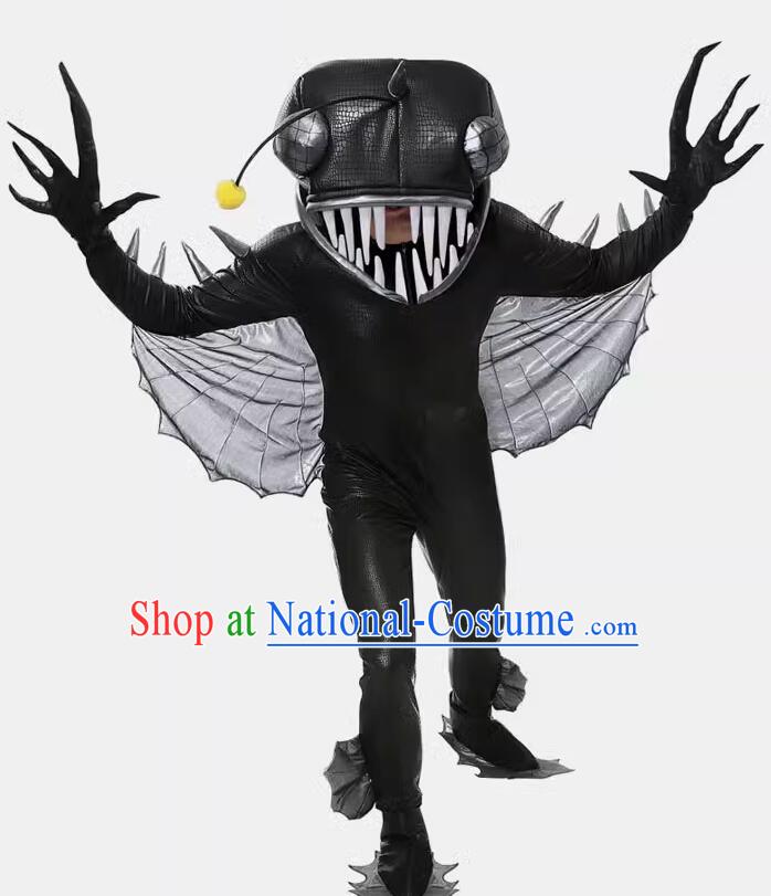 Halloween Fish Monster Fashion Cosplay Performance Costume Stingray Costume Manta Ray Clothing for Adults and Children