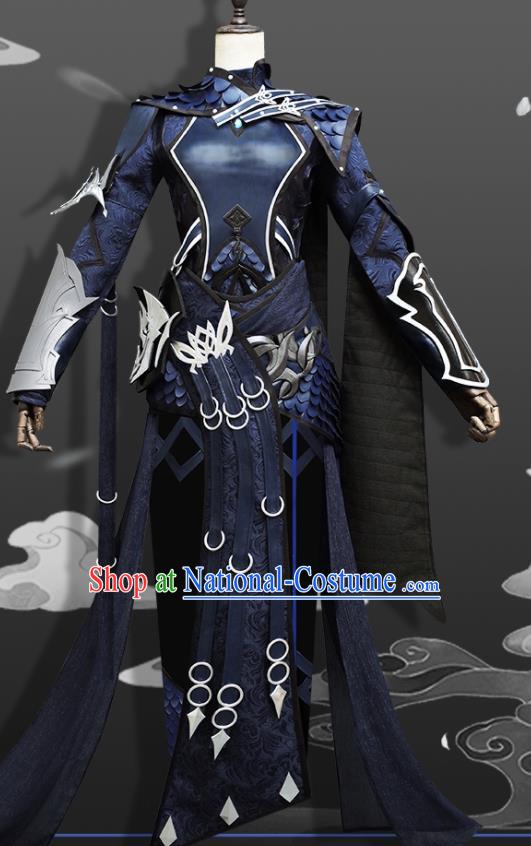 Ancient Swordswoman Costumes Cosplay Female General Garments Jian Xia Qing Yuan NPC Warrior Clothing