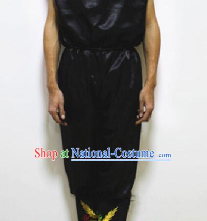 Sichuan Opera Bian Lian Pants China Changing Mask Performance Black Trousers