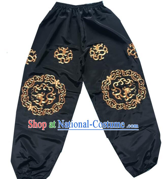 China Changing Mask Performance Black Trousers Sichuan Opera Bian Lian Embroidered Pants