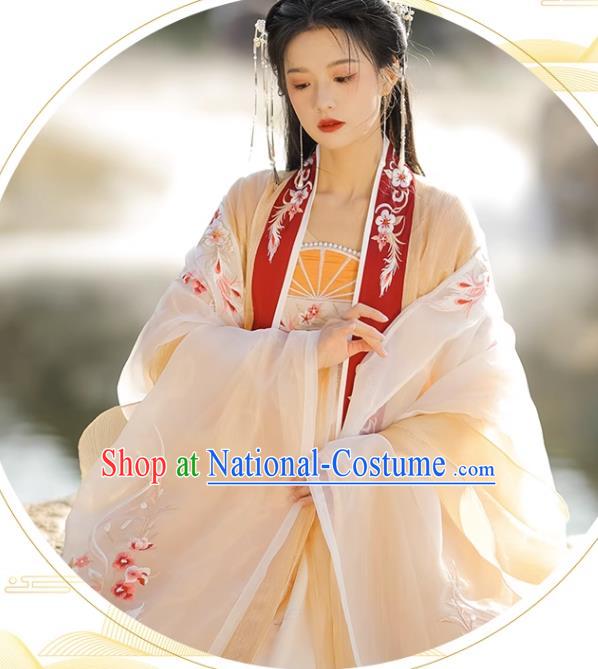 China Traditional Hanfu Costumes Ancient Princess Dresses Tang Dynasty Court Woman Clothing