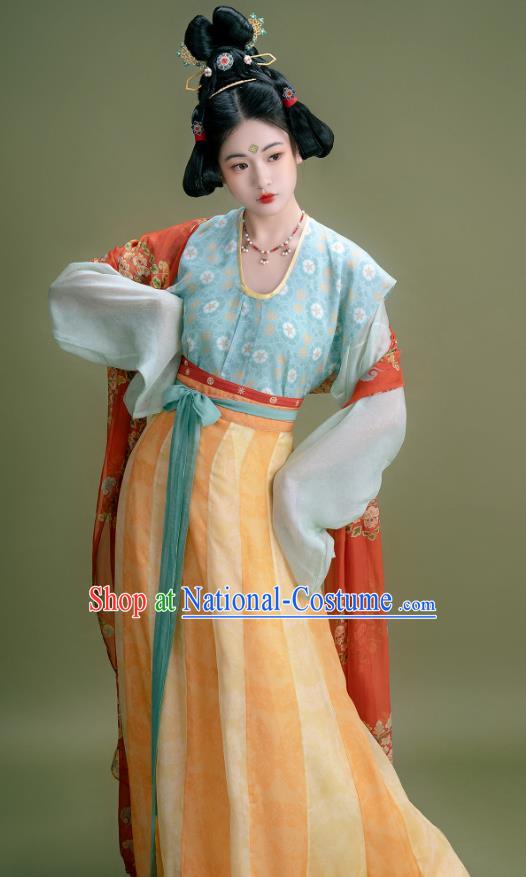 China Woman Hanfu Ancient Palace Lady Dresses Tang Dynasty Court Princess Clothing Traditional Costumes