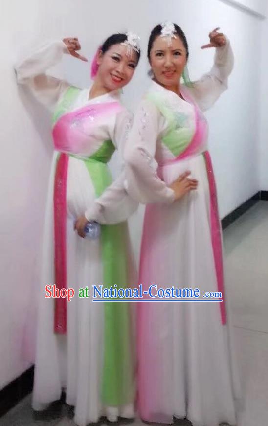 Korean Ethnic Costumes Stage Performance Costumes Korean Fan Dance Long Drum Dance