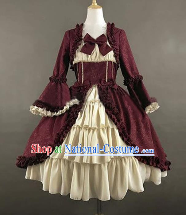 European Medieval Retro Gothic Court Short Dress For Women Suitable For Theatrical Performances Murder Mystery Detective Themed Events