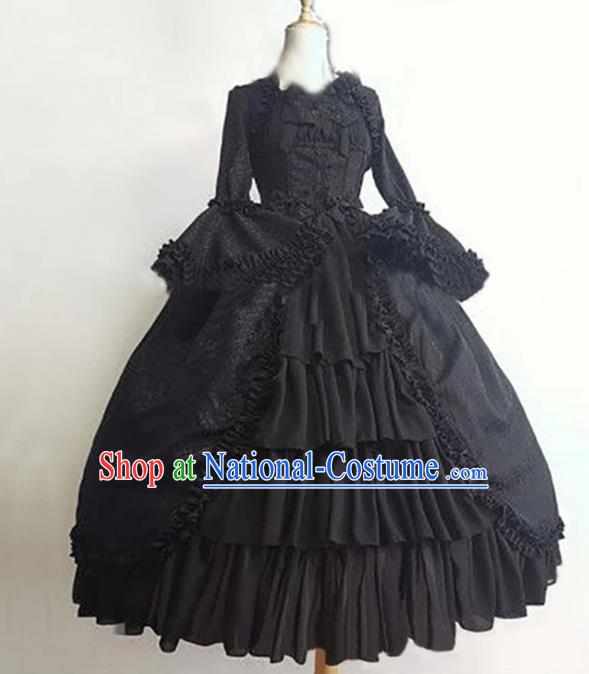 European Medieval Retro Gothic Court Short Dress For Women Suitable For Theatrical Performances Murder Mystery Detective Themed Events