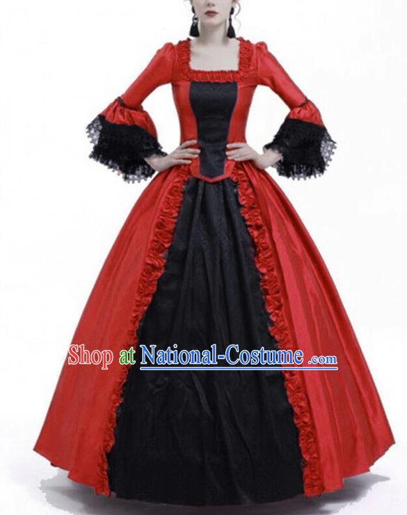 Cosplay European Medieval Noble Court Long Dress For Stage Plays Featuring European And American Retro Style Formal Evening Dresses For Women