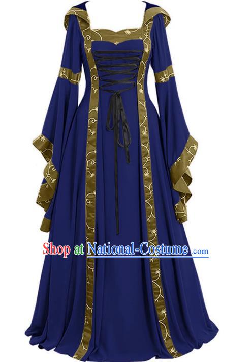 Plus Size Medieval Square Collar Flare Sleeve Full Skirt