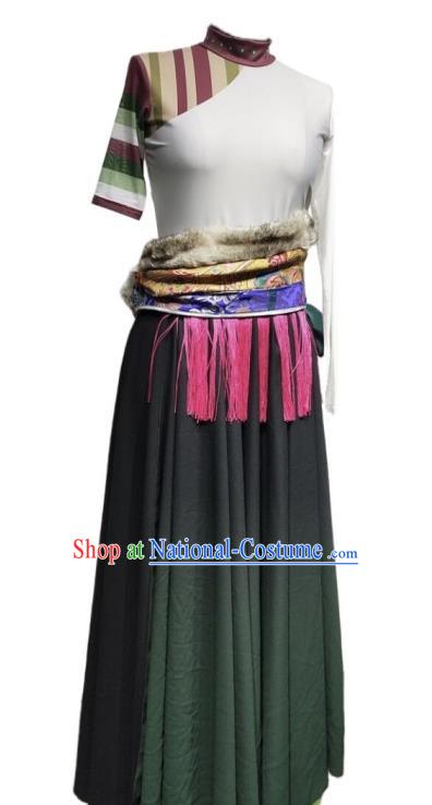 Taoli Cup Group Dance Tibetan Dance  Xuanyin Drumming  Stage Dance Costumes