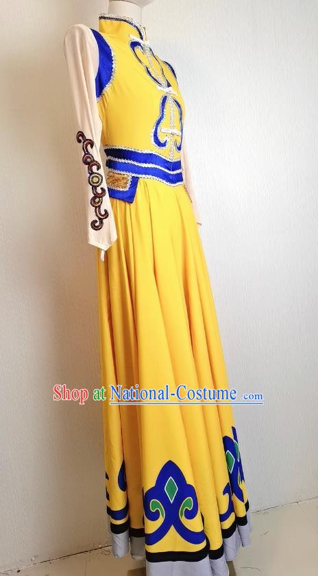 Mongolian Top Bowl Dancer Minority Costume Inner Mongolia Adult Lady Dance Costume Big Swing Skirt Stage Costume