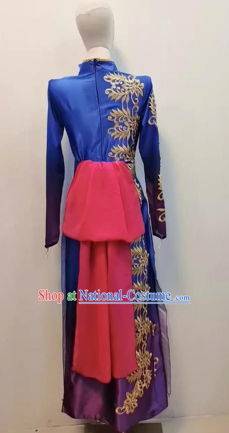 Qiang Nationality Adult Women Costumes Minority Performance Costumes Custom Dance Costumes