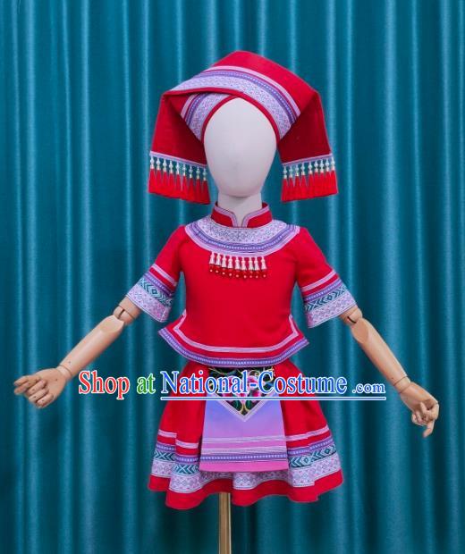 March Three Zhuang National Costume Girls Skirt Suit