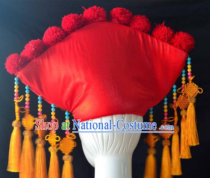 Guangxi Women Adult Minority Performance Hat Zhuang Nationality Folk Song Advanced Embroidery Handmade Headwear