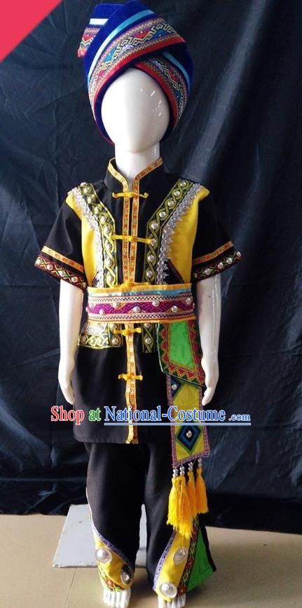 Zhuang Clothing Minority Children Stage Costume Boys