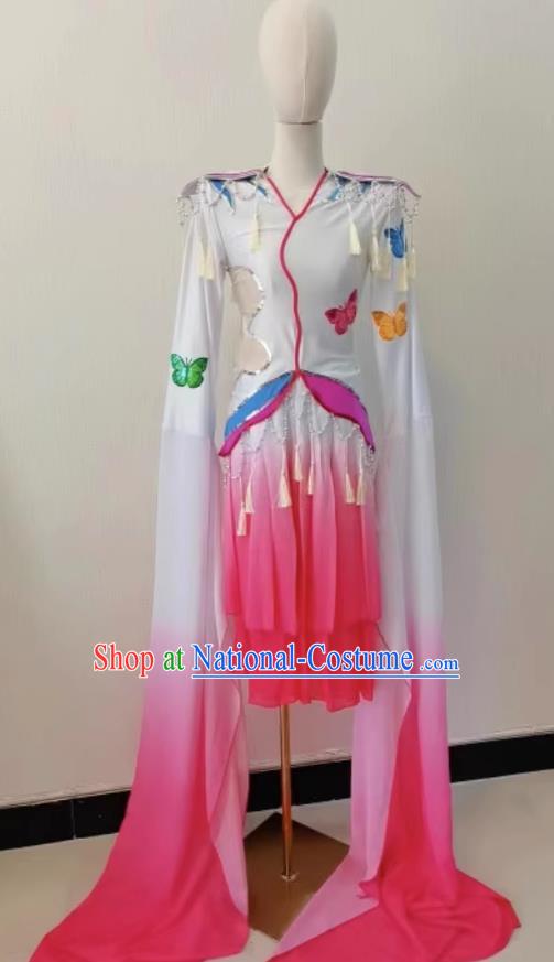 Hundred Flowers Zhengyan Dance Costume Female Hundred Flowers Zhengyan Children Performance Costume Opera Huadan Long Water Sleeve Peking Opera Costume