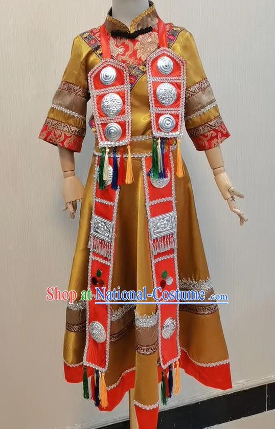 Ethnic Minority Yugur Dance Performance Dressed Up Adult Female Model 56 National Costumes