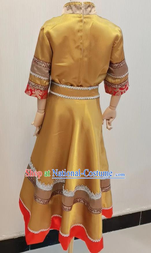 Ethnic Minority Yugur Dance Performance Dressed Up Adult Female Model 56 National Costumes