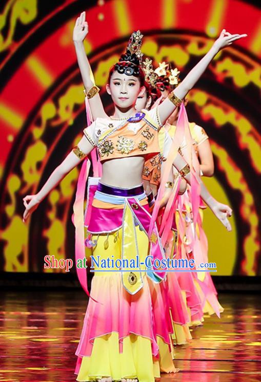 Children Costumes Dunhuang Dance Classical Children Pipa Dance Costumes