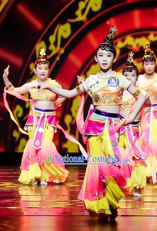 Children Costumes Dunhuang Dance Classical Children Pipa Dance Costumes