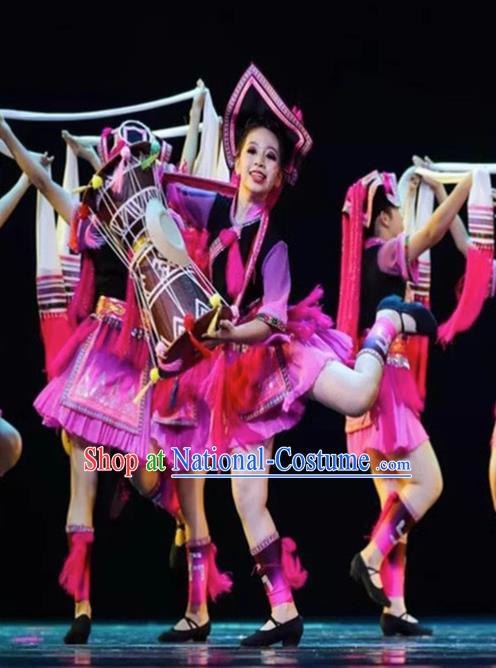 Children Performance Costumes Minority Stage Girls New Year Day Performance Costumes