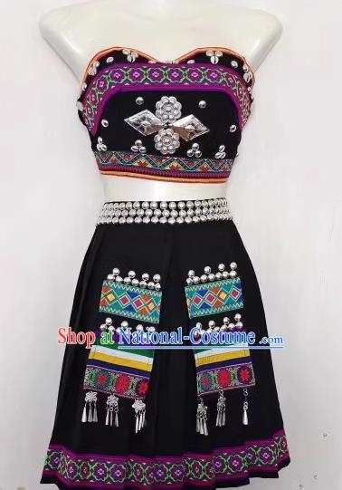 China Ethnic Yunnan Lincang Wa Minority Women Dance Performance Costume Accessories Various Minority Traditional Festival Costumes