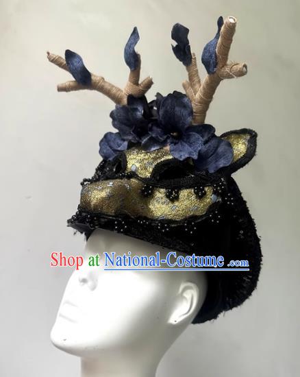 Cosplay Animal Antler Mask Makeup Halloween Headdress Hat