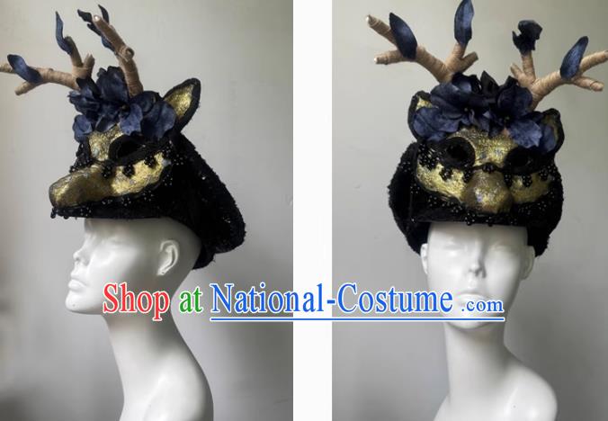 Cosplay Animal Antler Mask Makeup Halloween Headdress Hat