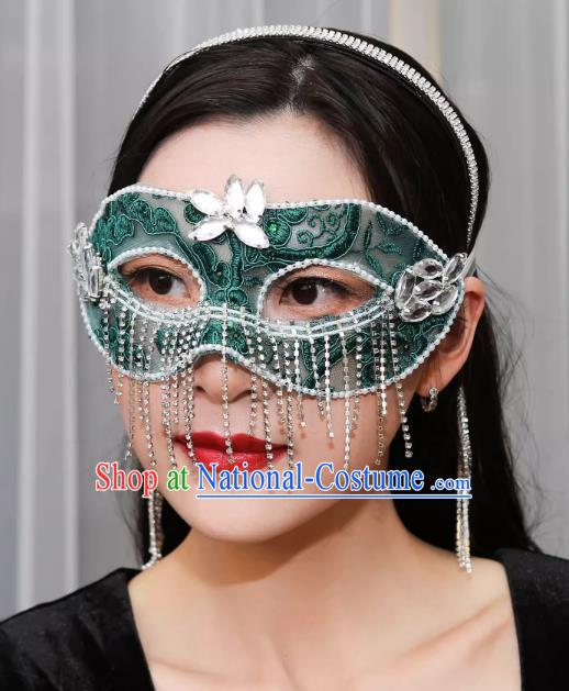 Tassel Mask Masquerade Half Cover Face Mask Antique Lace Eye Mask Party Gathering