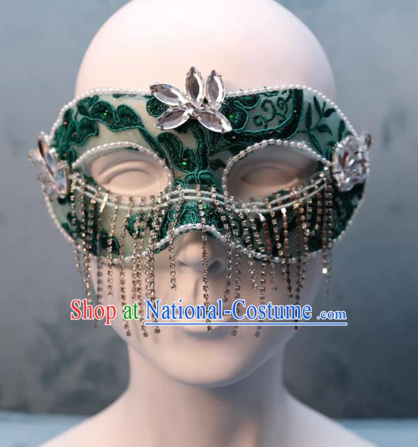 Tassel Mask Masquerade Half Cover Face Mask Antique Lace Eye Mask Party Gathering