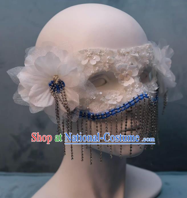 Tassel Mask Masquerade Half Cover Face Mask Antique Lace Eye Mask Party Gathering