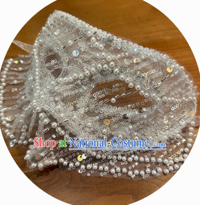 Super Flash Diamond Mesh Rhinestone Sequins Fake Mask Luxury Wedding Dress Heavy Ear Veil Mask Party Halloween