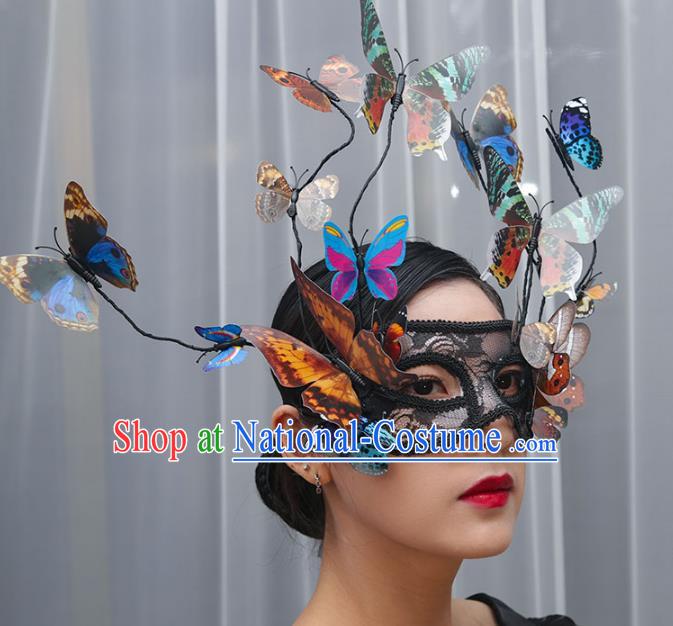 Exaggerated Branch Mask Heavy Handmade Retro Butterfly Masked Singer Halloween Carnival Masquerade Party