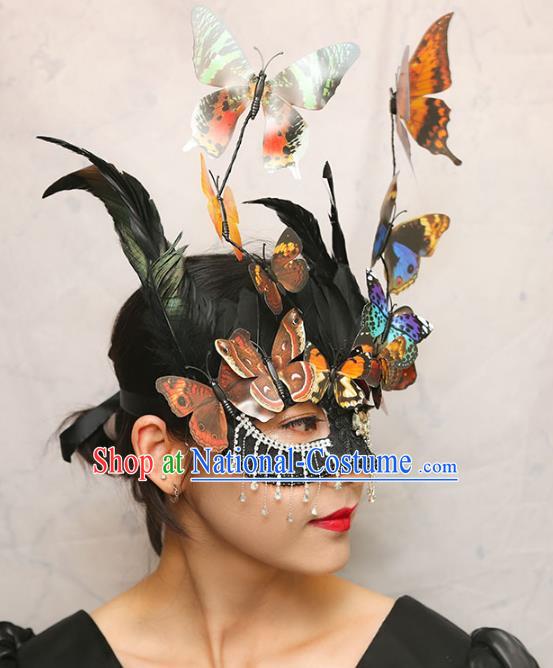 Exaggerated Branch Mask Heavy Handmade Retro Butterfly Masked Singer Halloween Carnival Masquerade Party