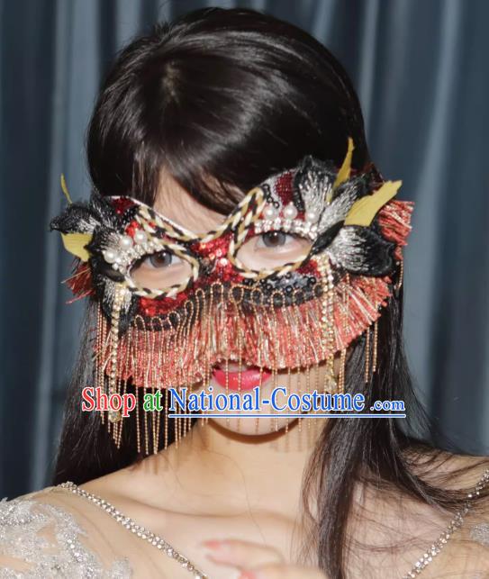 Venice Sen Women s Sequins Shine Feathers Funny Halloween Masquerade Party Female Cosplay Mask