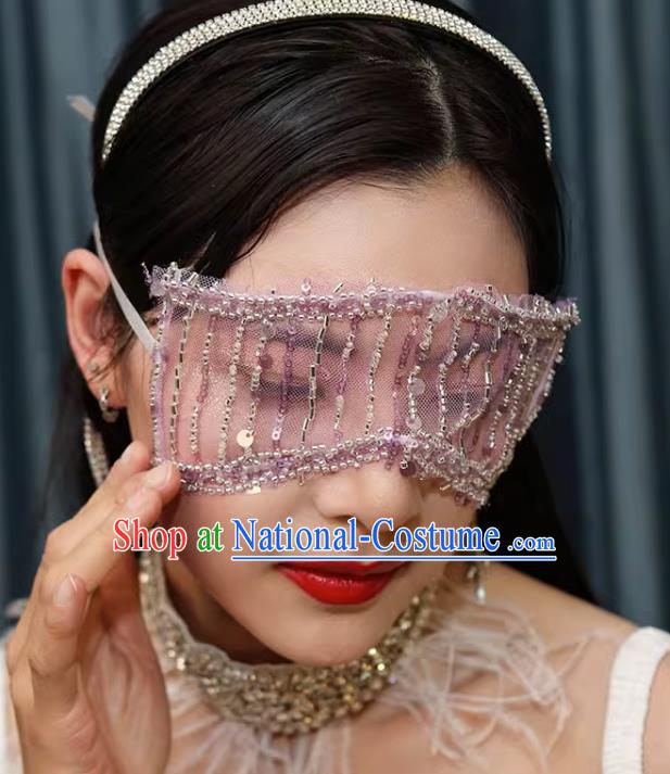 Retro Bride Wedding Face Covering Veil Diamond Eye Patch Photography Accessories Eye Covering Mesh