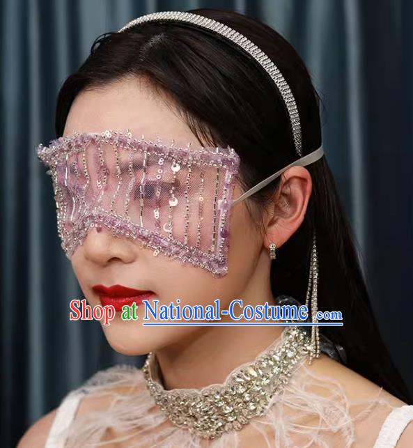 Retro Bride Wedding Face Covering Veil Diamond Eye Patch Photography Accessories Eye Covering Mesh