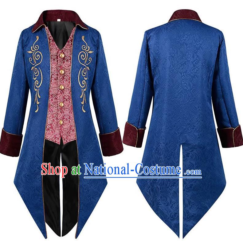 Medieval Court Embroidered Tuxedo Gorgeous Phnom Penh Aristocratic Costume European And American Stage Drama Large Size Gentleman Uniform