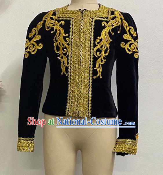 Men Cardigan Court Ballet Clothing Single Top Art Examination Performance Clothing