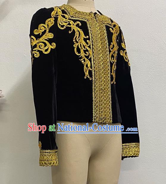 Men Cardigan Court Ballet Clothing Single Top Art Examination Performance Clothing