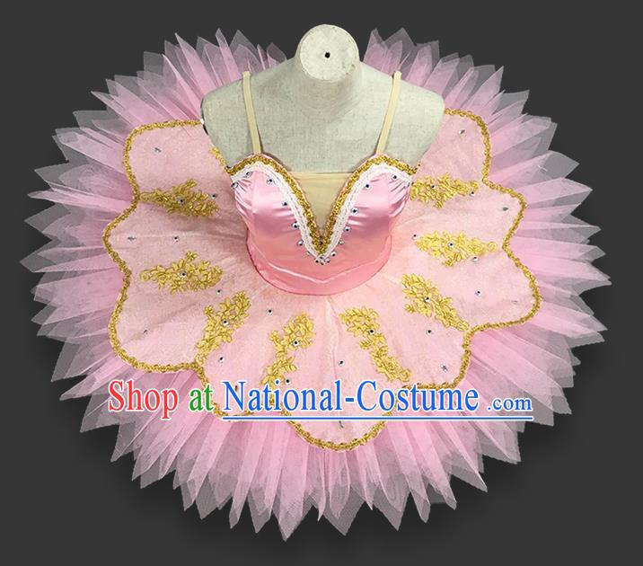 Ballet Costume Professional Adult Performance Costume Tutu Skirt Children Gauze Skirt Actor Dance Skirt Golden Lace Tutu Skirt