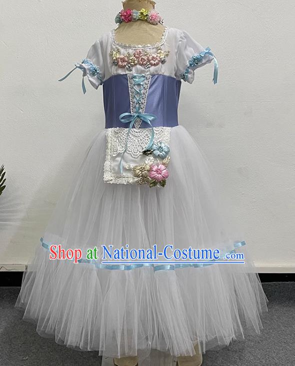 Children Princess Dress Elegant Gauze Dress Performance Dance Costume