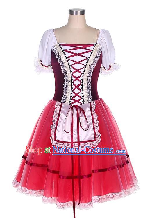 Ballet Costume Don Quixote Children Competition Professional Performance Costume Red Tutu Skirt Adult Spanish Dance Skirt