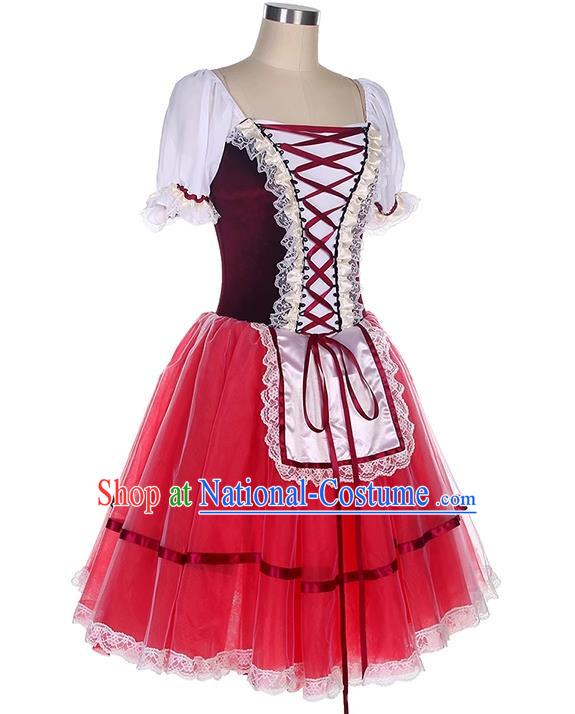 Ballet Costume Don Quixote Children Competition Professional Performance Costume Red Tutu Skirt Adult Spanish Dance Skirt